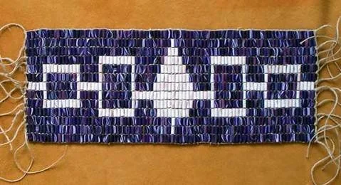 This is an image of an Indigenous wampum belt and highlights courageous conversations and workplace dialogue