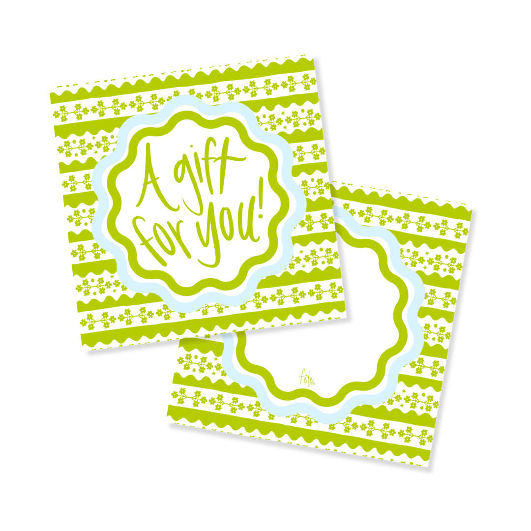 Garden of Fête Star Climbing Floral Horizontal Tags or Stickers