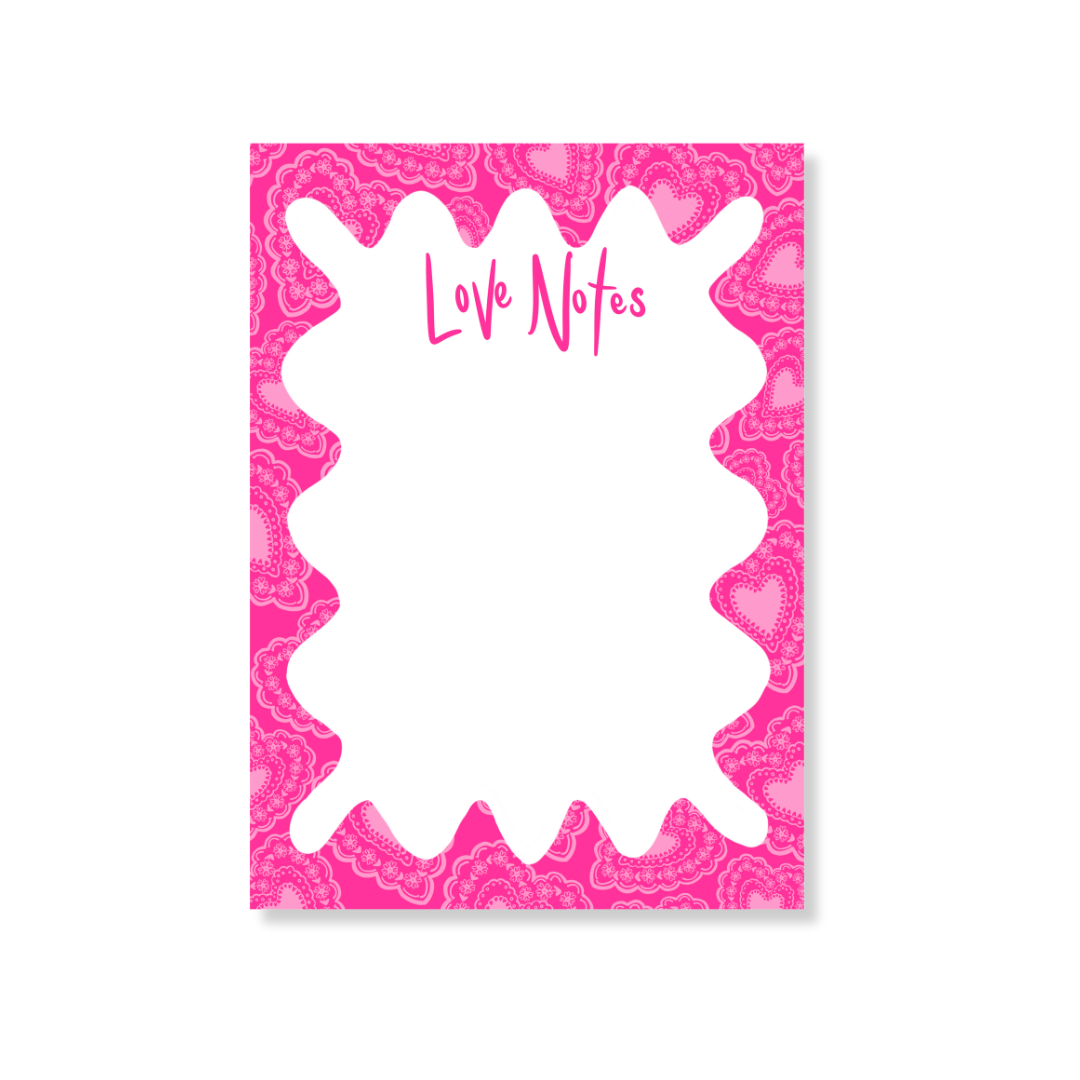 Lace Heart Notepad