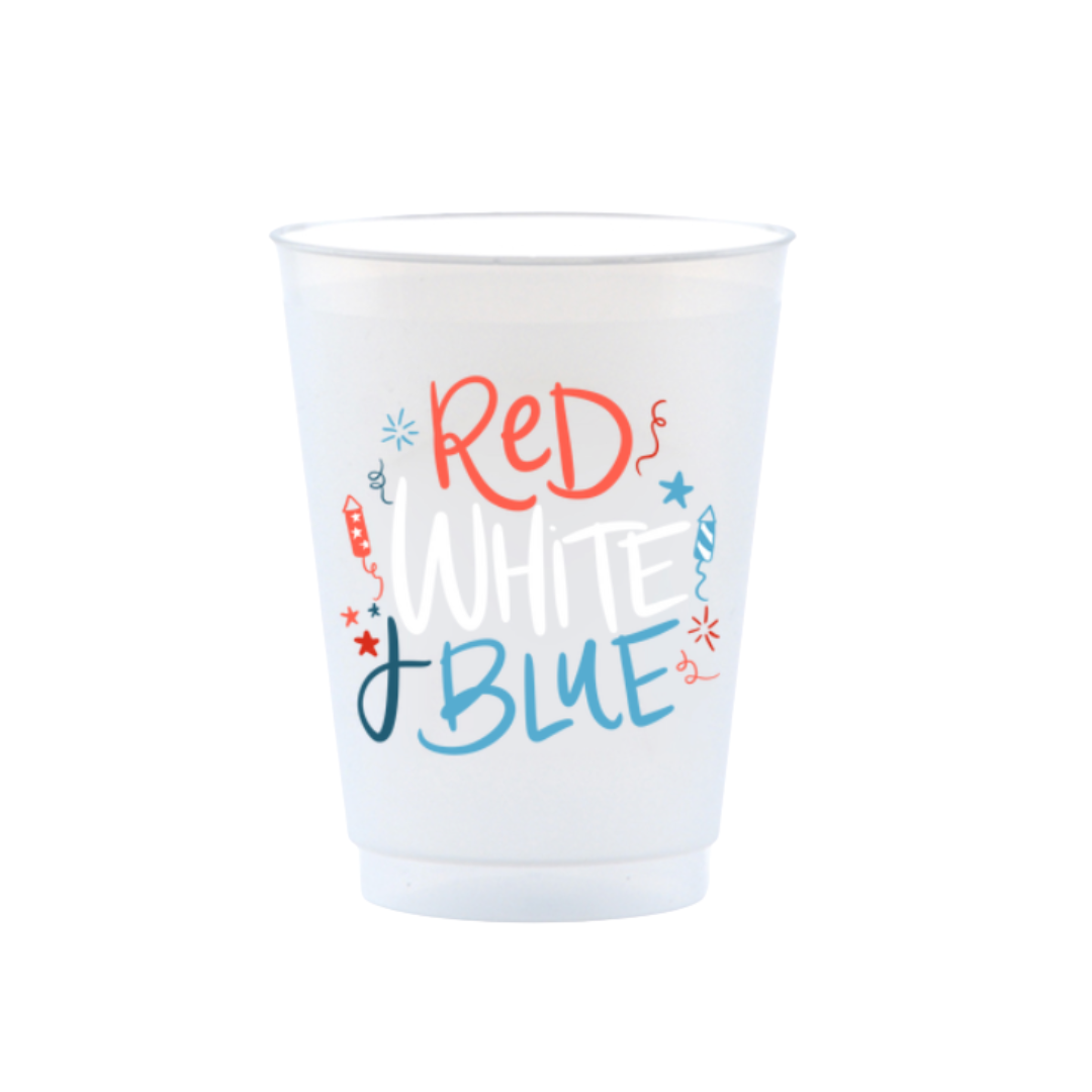 Red, White, and Blue Cups