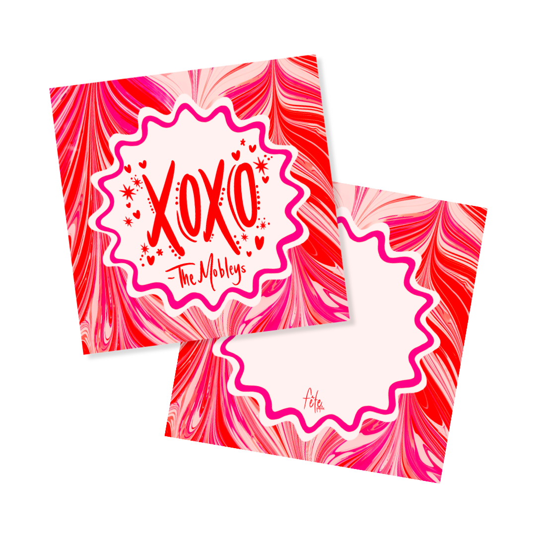 Marble Swirl Tags or Stickers