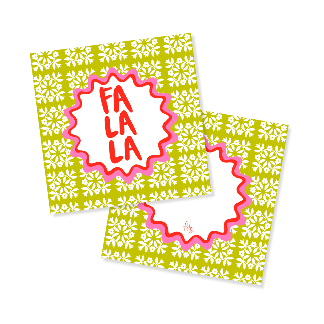 Set of 12 Fa La La Tags