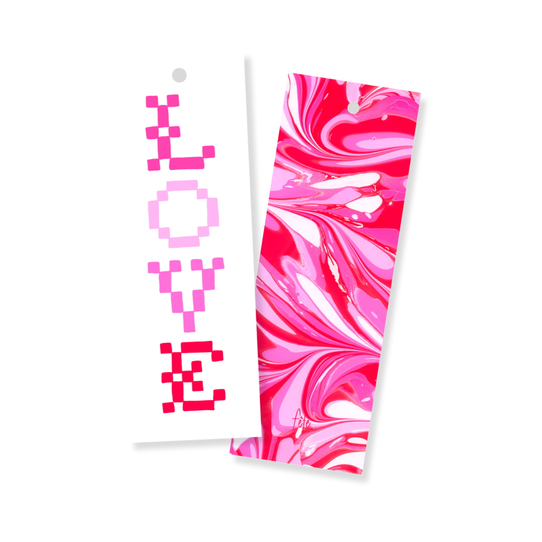 Marble Cross Stitch Love Gift Tags