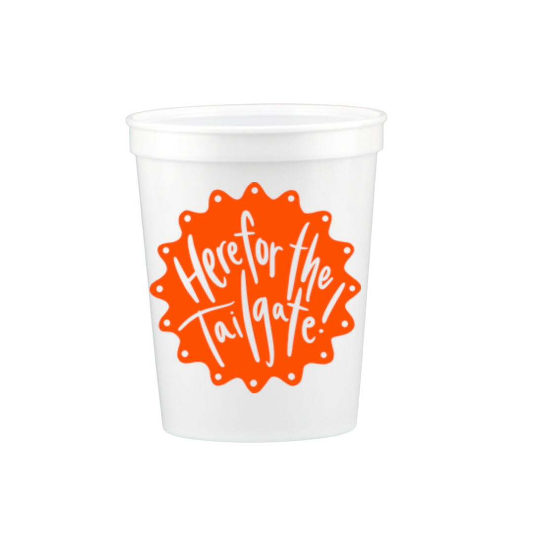 Set of 10 Here for the Tailgate Cups