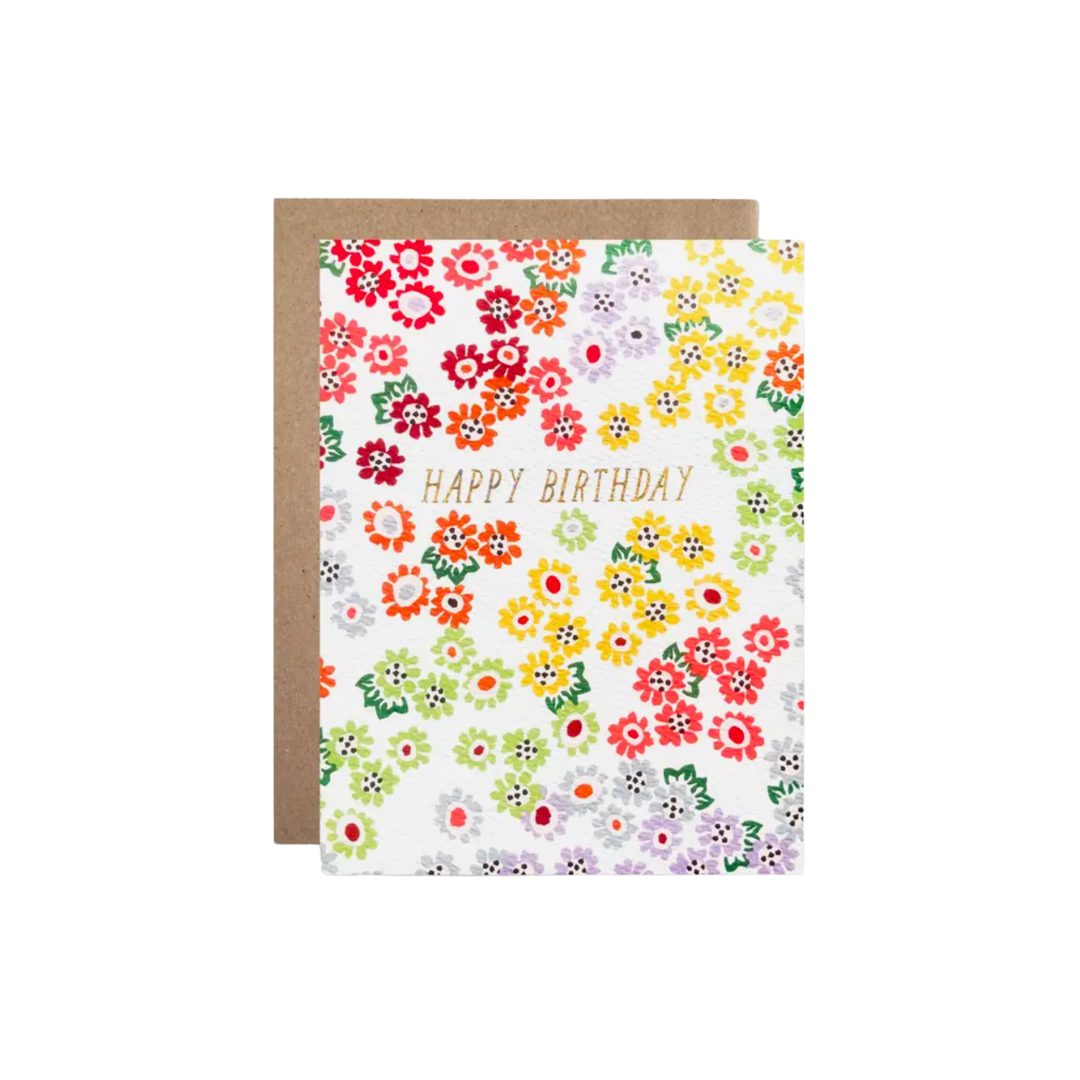 Floral Happy Birthday Card