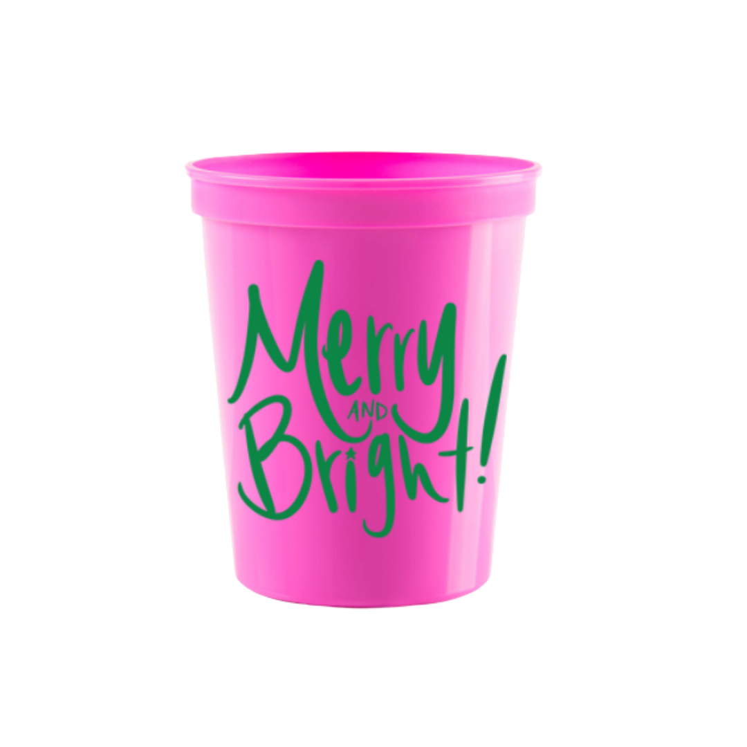 Set of 10 Merry & Bright Cups