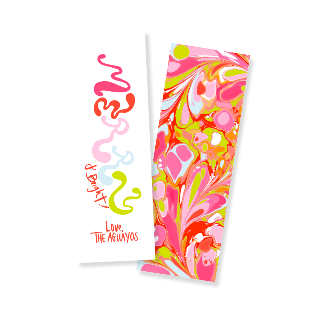 Long Retro Fête Marble Gift Tags