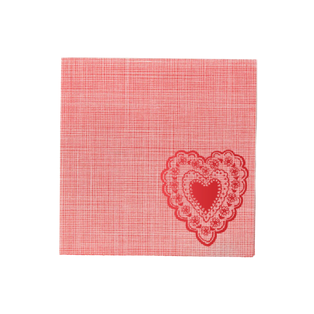 Lace Heart Cocktail Napkins