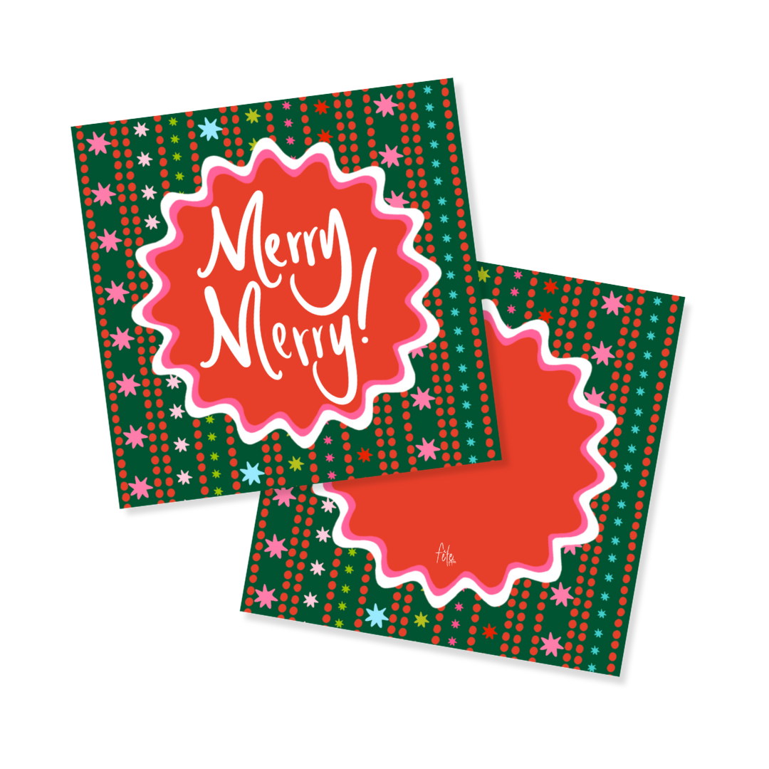 Set of 12 Merry Merry! Tags