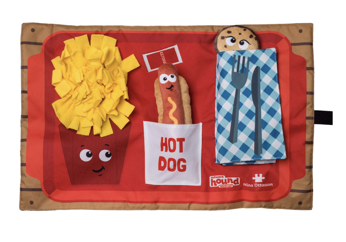 Nina Ottosson Activity Matz Fast Food Fun Dog Puzzle Mat - Level 2