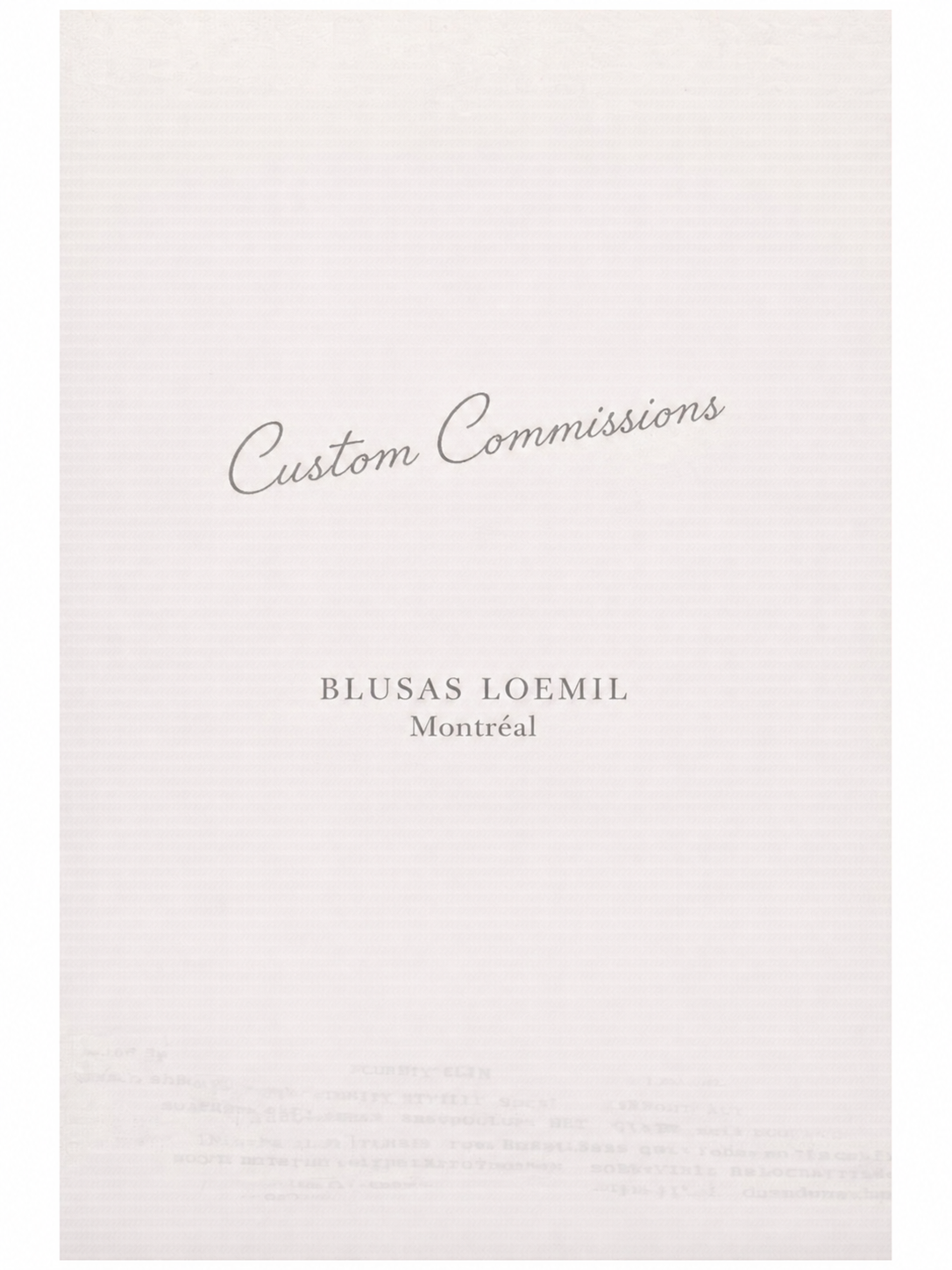 Custom Commissions
