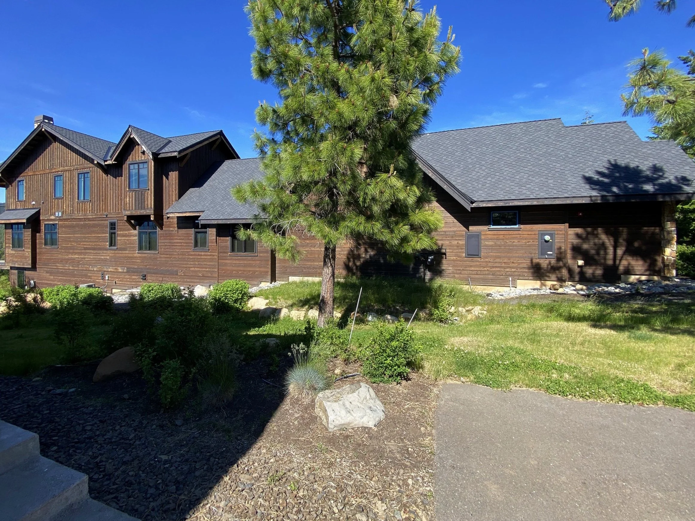Wood staining done by Round-Up Custom Painting at Suncadia Resort in Cle Elum, Washington