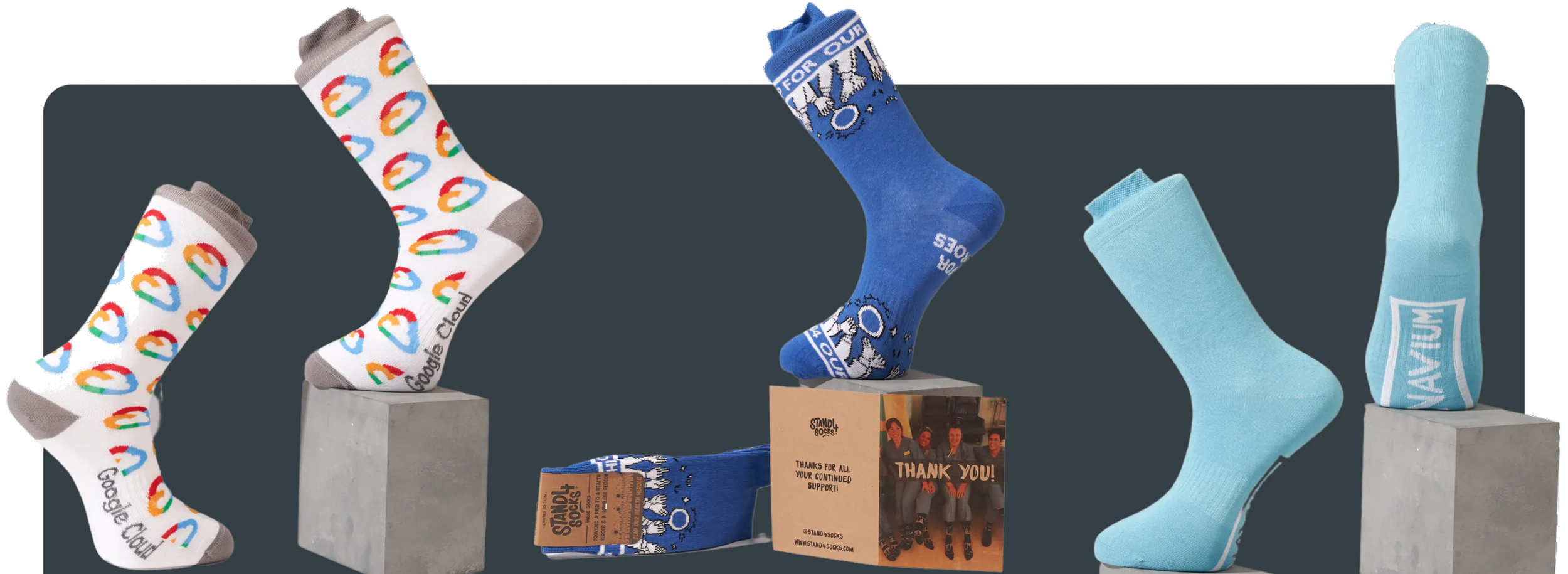 Custom socks in different designs, materials and packaging