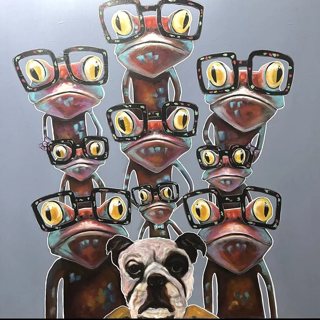 "Bruno and Fam" Acrylic on Canvas