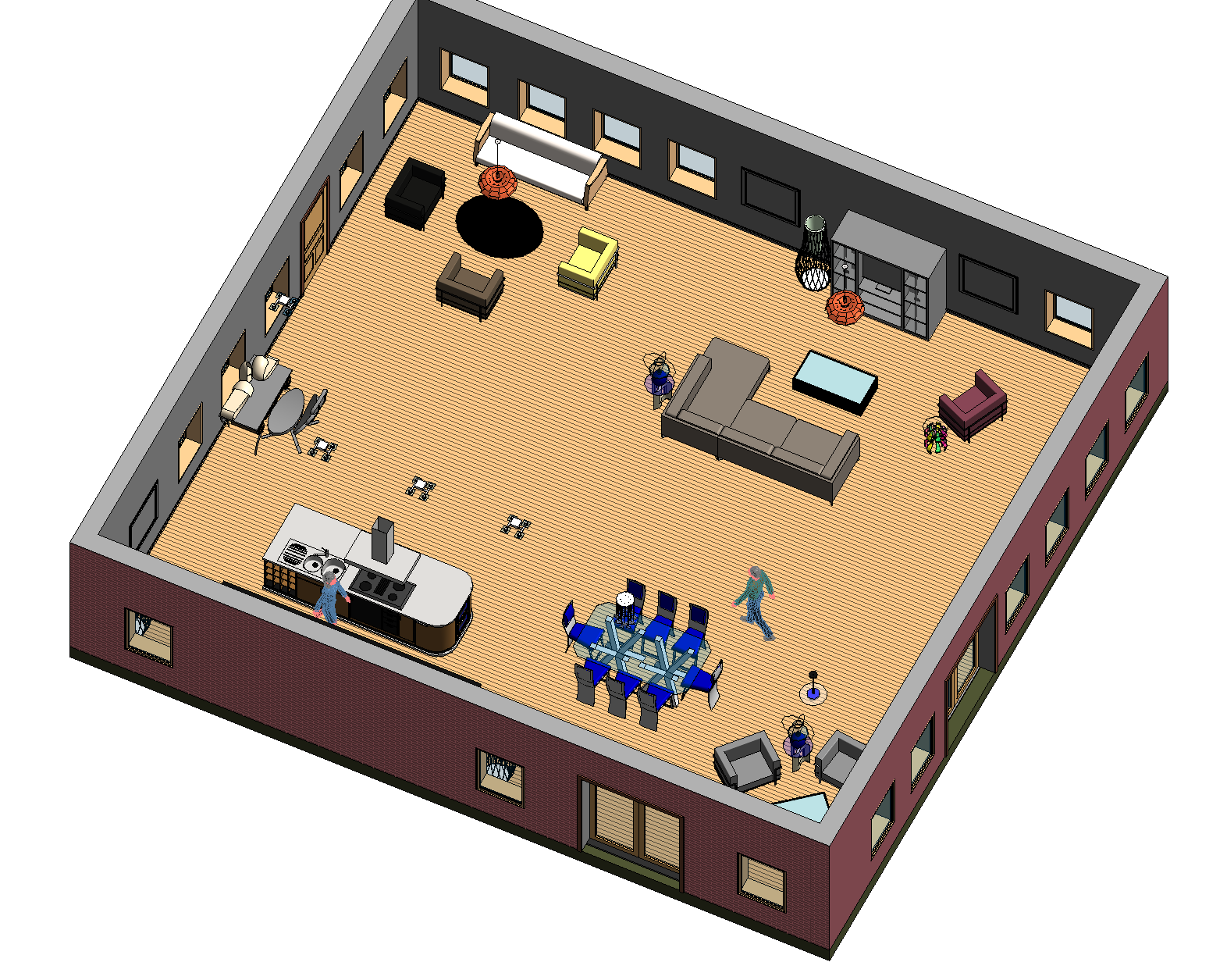 Custom Living Space Isometric_Revit_2011.png