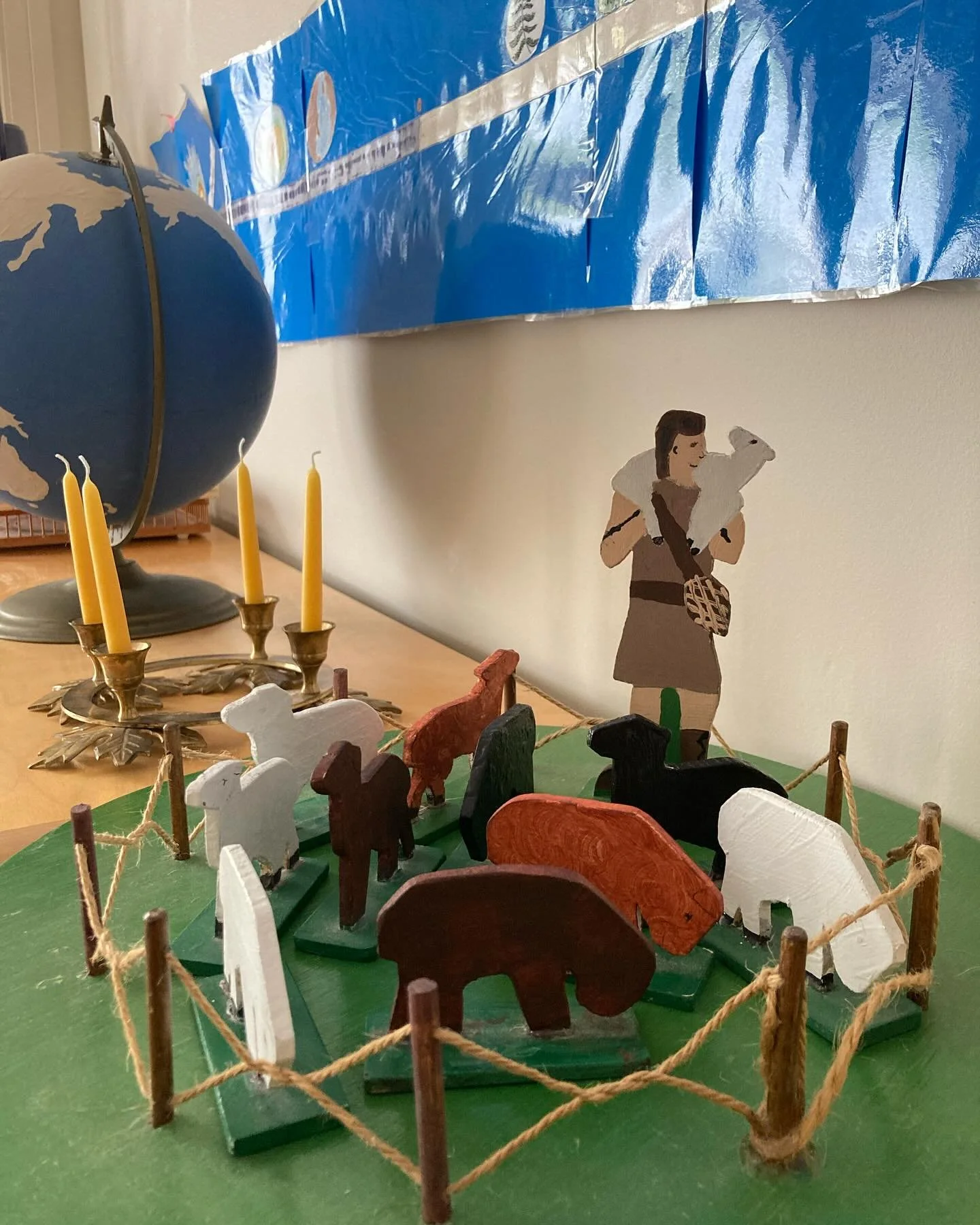 &ldquo;Today two students in Atrium 2 wanted to work with the Good Shepherd materials. They both chose the Scripture of the Good Shepherd and the Hired Hand. I read the Scripture as they moved the materials. The sheep folllowed the shepherd; they sca