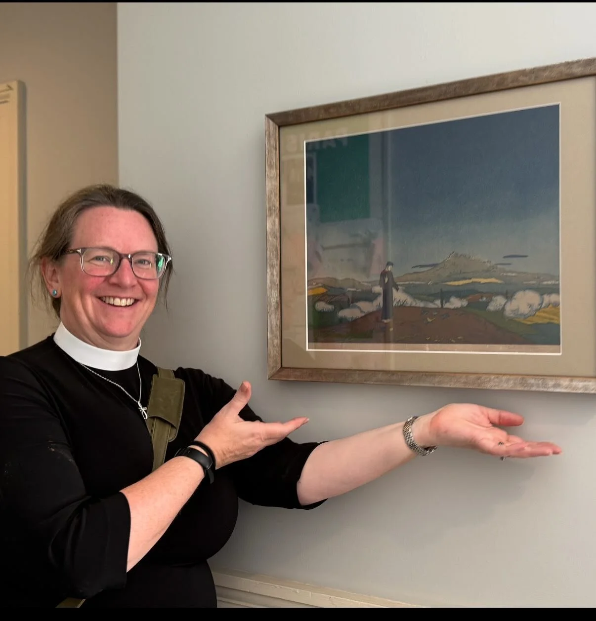 Just in time for the Feast of St Francis &mdash; a beautiful piece of art that belonged to a beloved late parishioner has found a new home at the church!  It hangs between the stairs to the side entrance and Ellen&rsquo;s office. Come by and check it