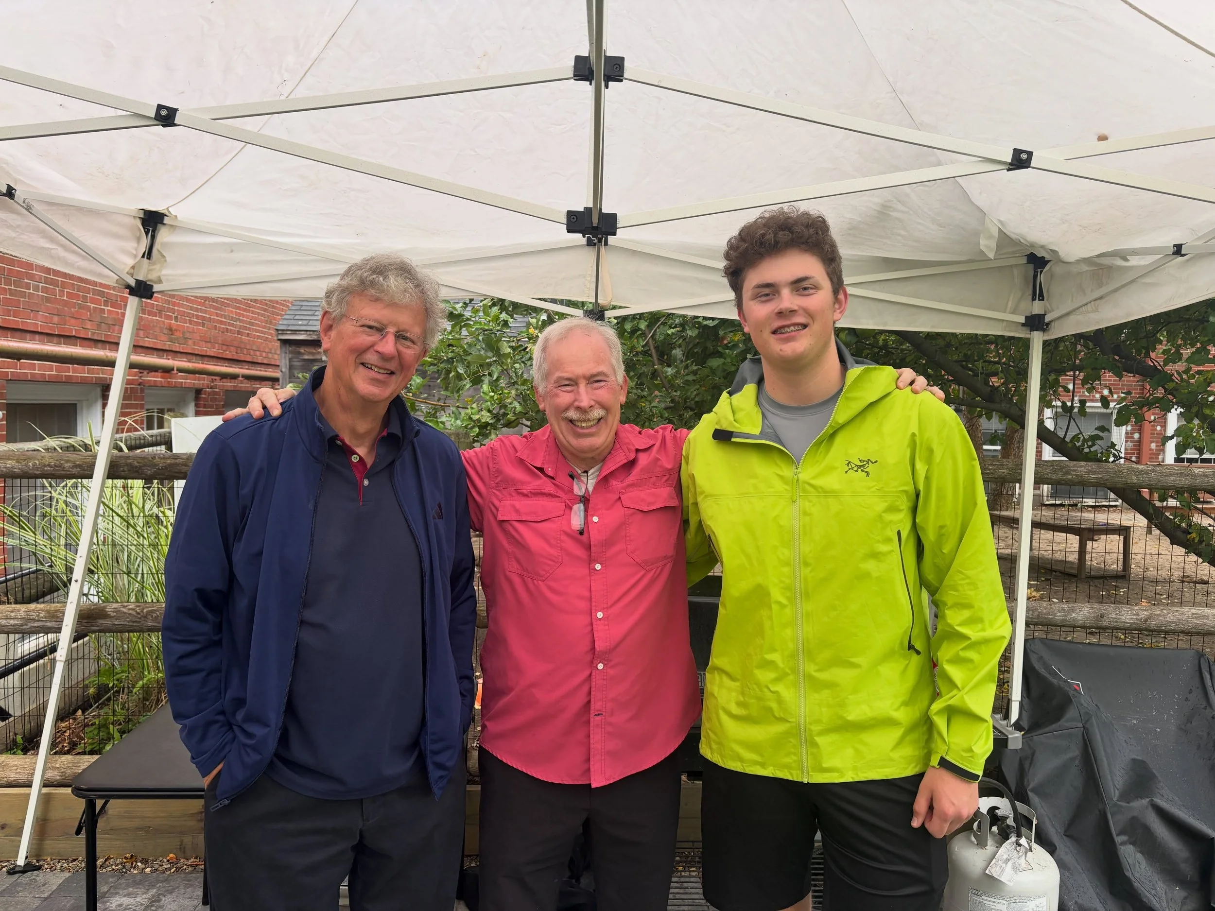 So many thanks to all those who helped make our cookout such a success &mdash; particularly those who grilled in the rain on our beautiful new patio and shuttled the entrees to the dry Great Hall!! With all the great food  folks brought and the fabul