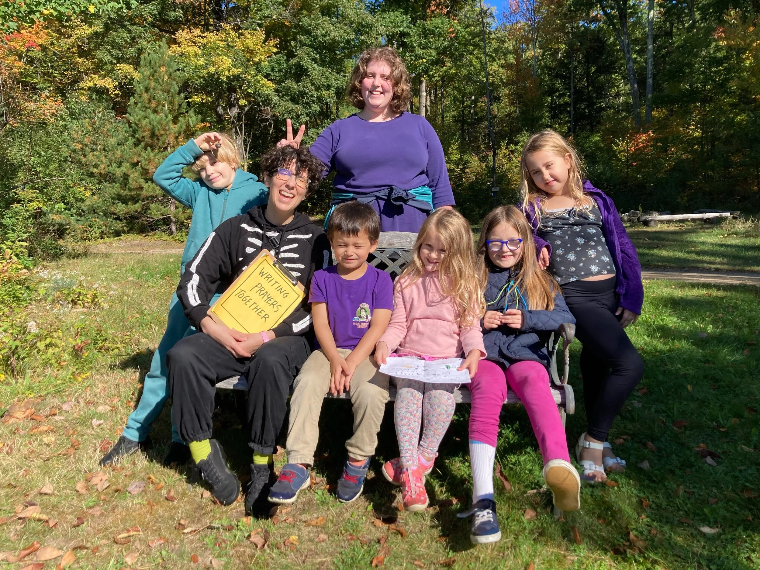 We went for a walk and found some great sticks and also a caterpillar. Hooray for the Parish Retreat!