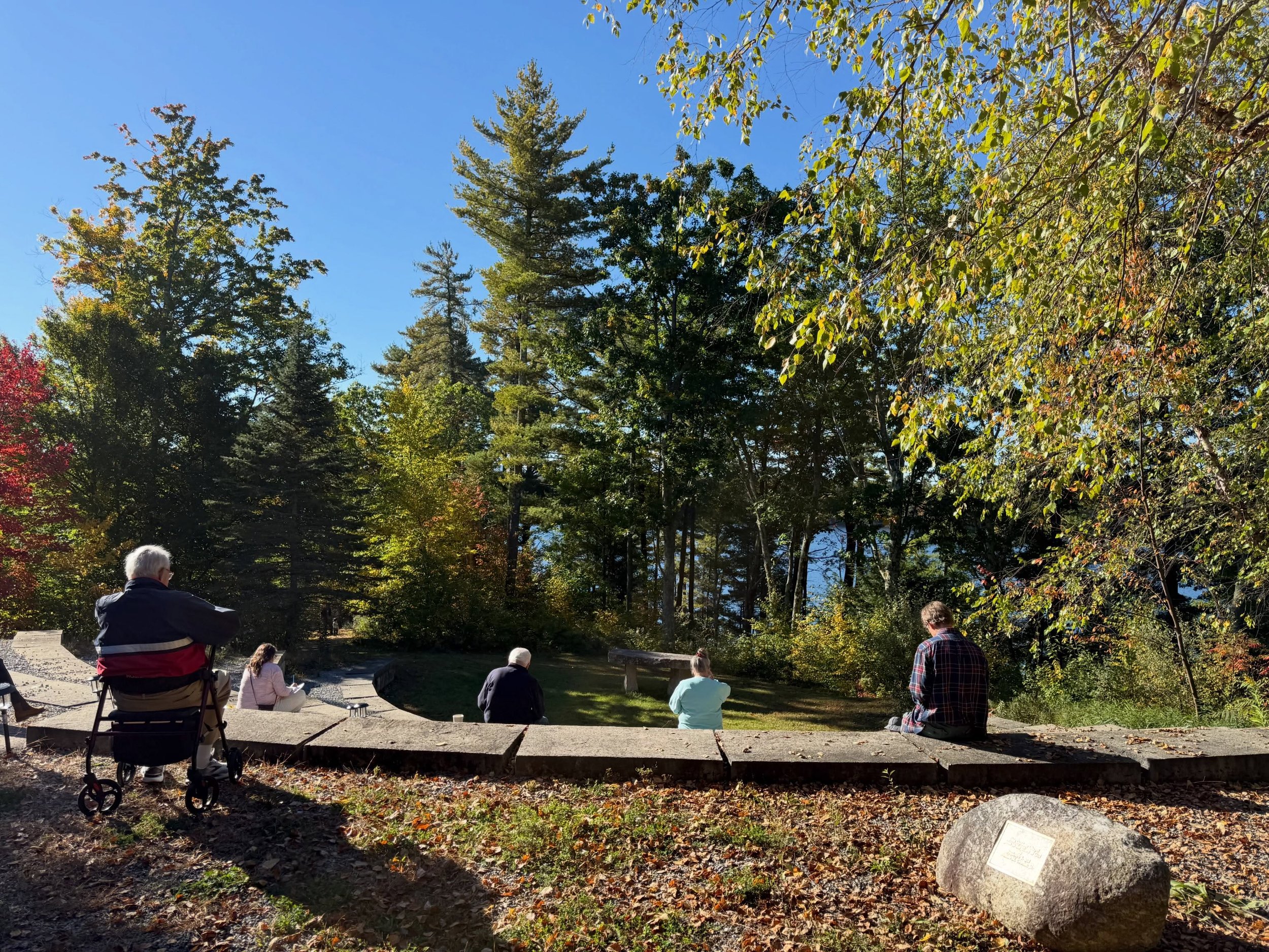 Praying at the Parish Retreat! Saturday morning many of us spent time reflecting on how we pray, engaging various individual prayer practices, and writing Prayers of the People for our communal worship. What a beautiful spot for connecting with God! 