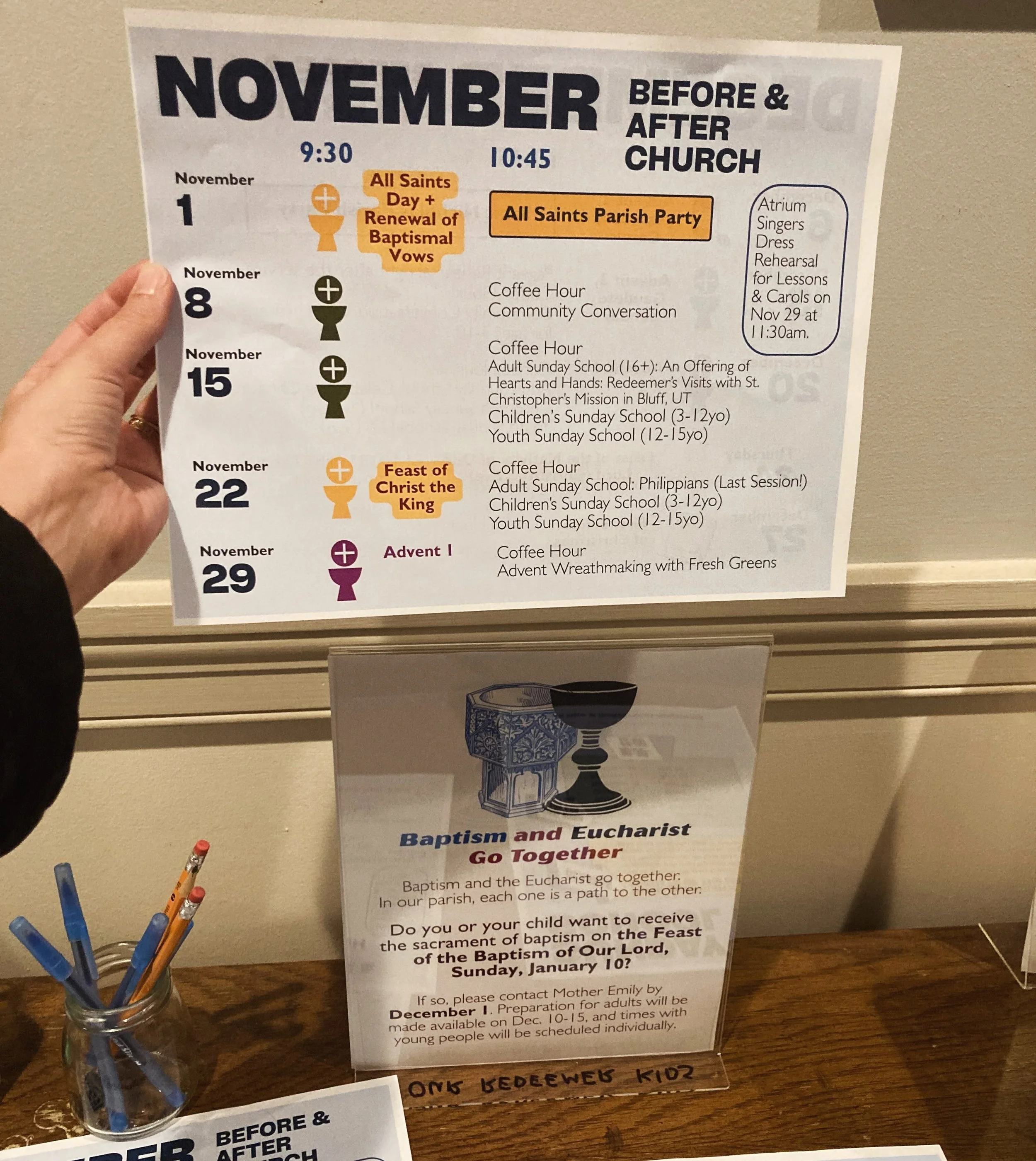 Are there young people in your life? We have so much happening on Sunday mornings for ages 3-103! Pick up a Nov/Dec flyer to stay in the loop for our Sunday morning children&rsquo;s and youth programming.
#ChildrenInChurch #SundaySchool #Episcopal #A