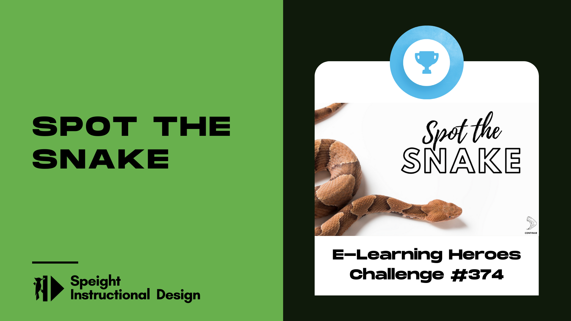 E-Learning Heroes Challenge 374: Spot the Snake