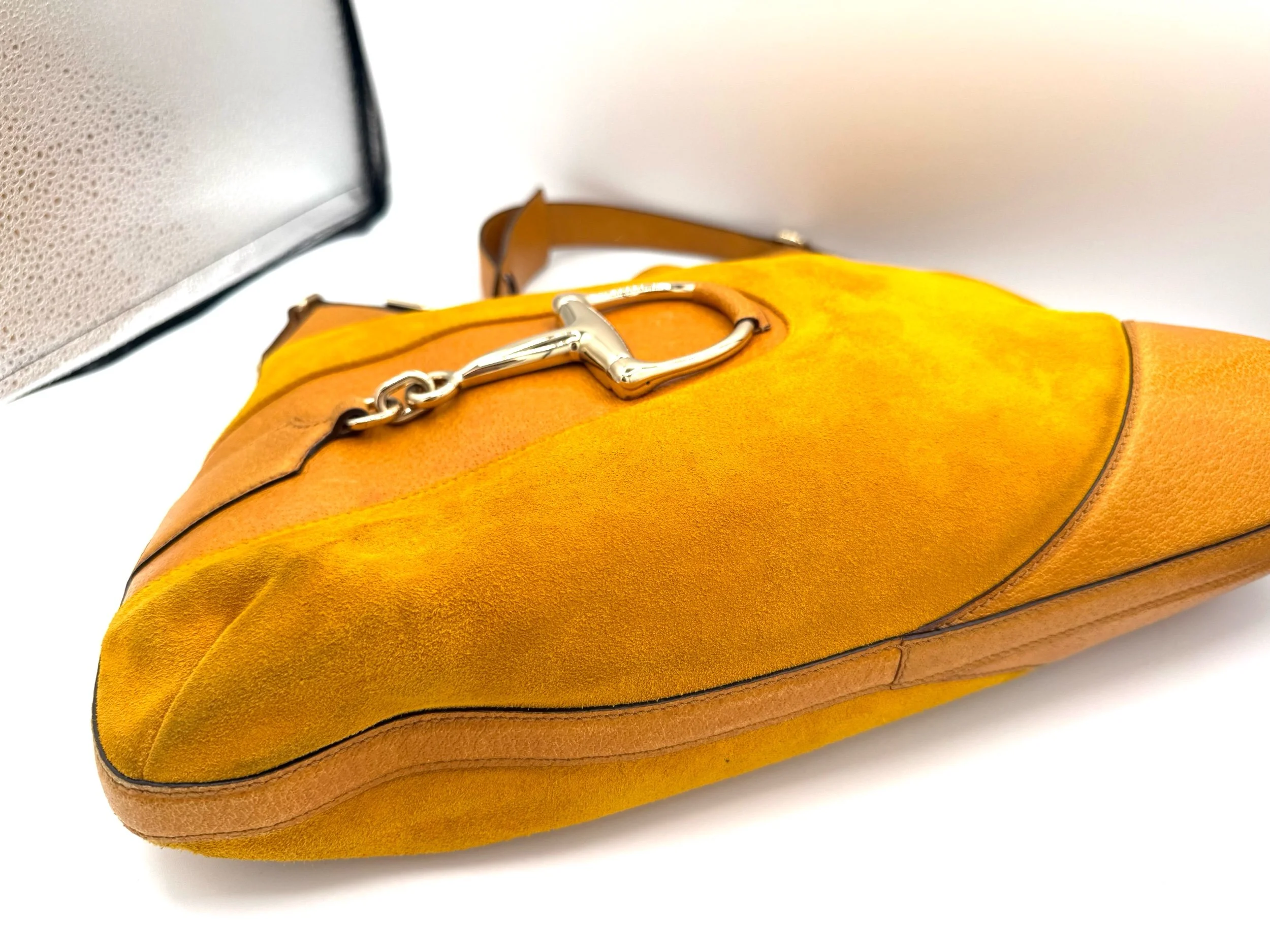 Gucci Yellow Horsebit Bag Side