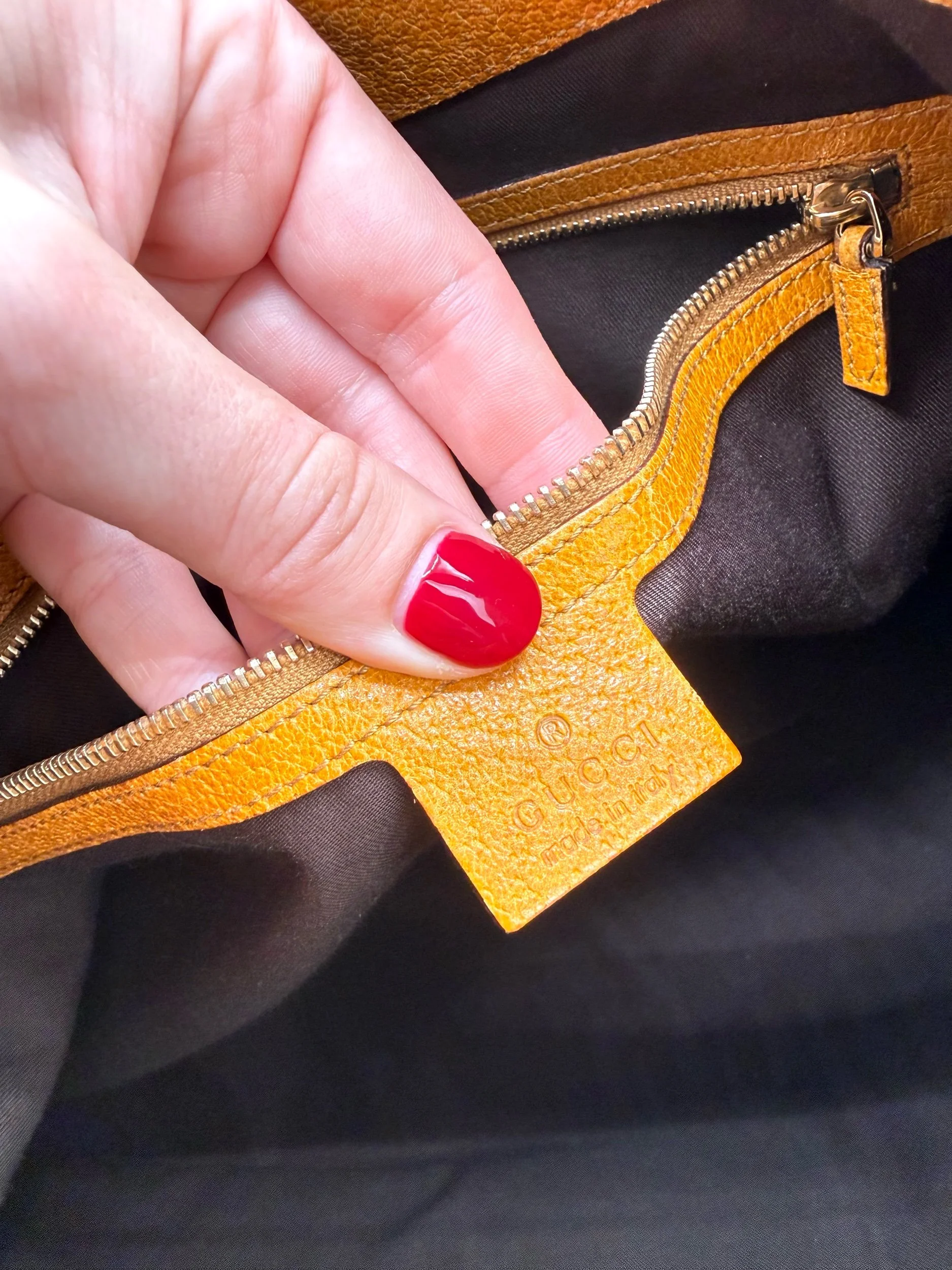 Gucci Yellow Horsebit Bag Tag