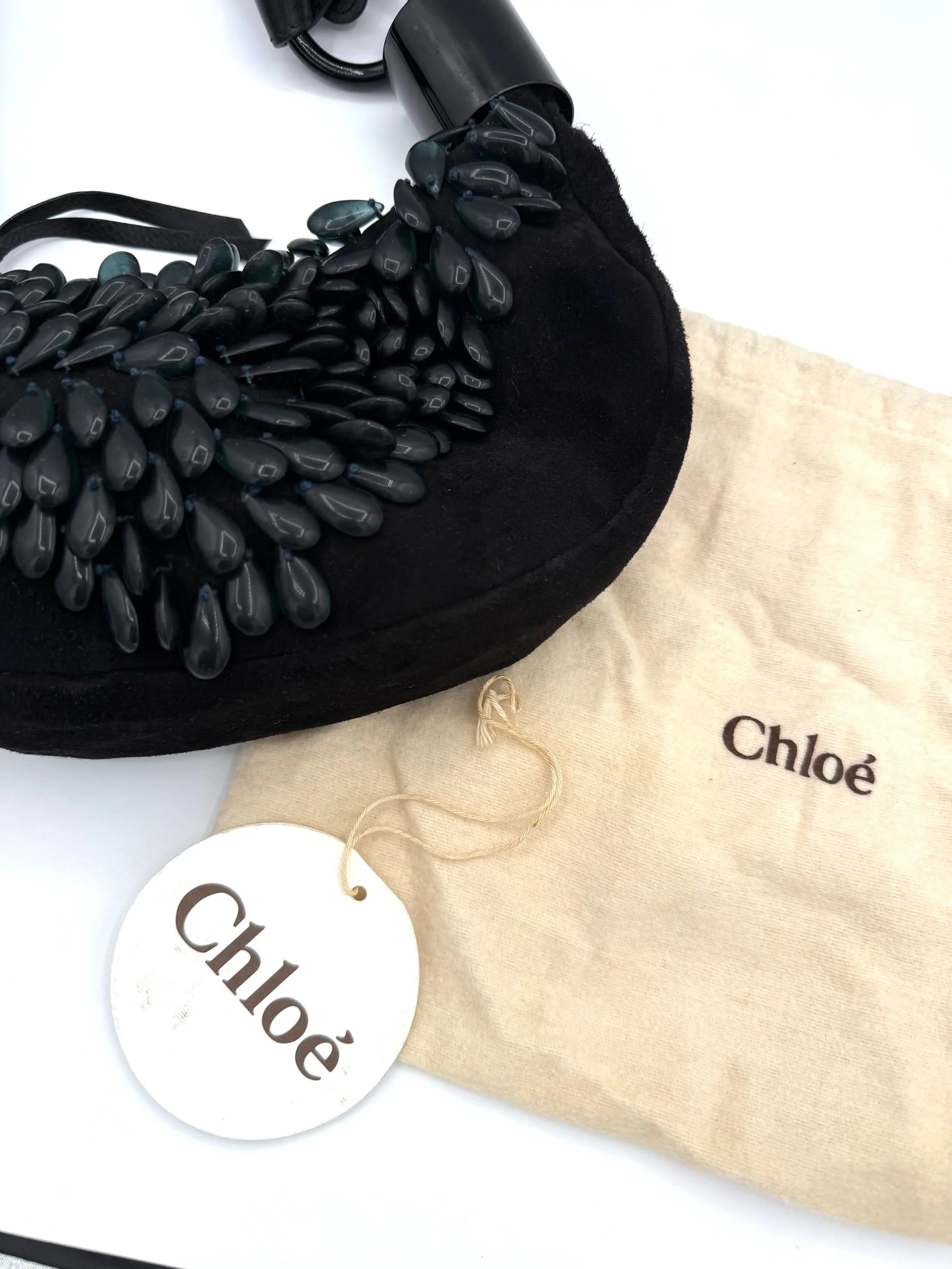 Chloe Black Beaded Bracelet Bag Accessories