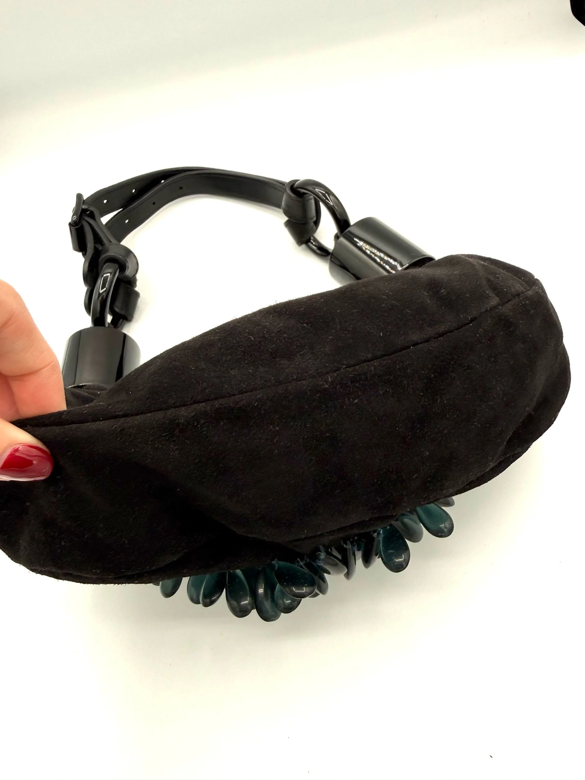 Chloe Black Beaded Bracelet Bag Bottom