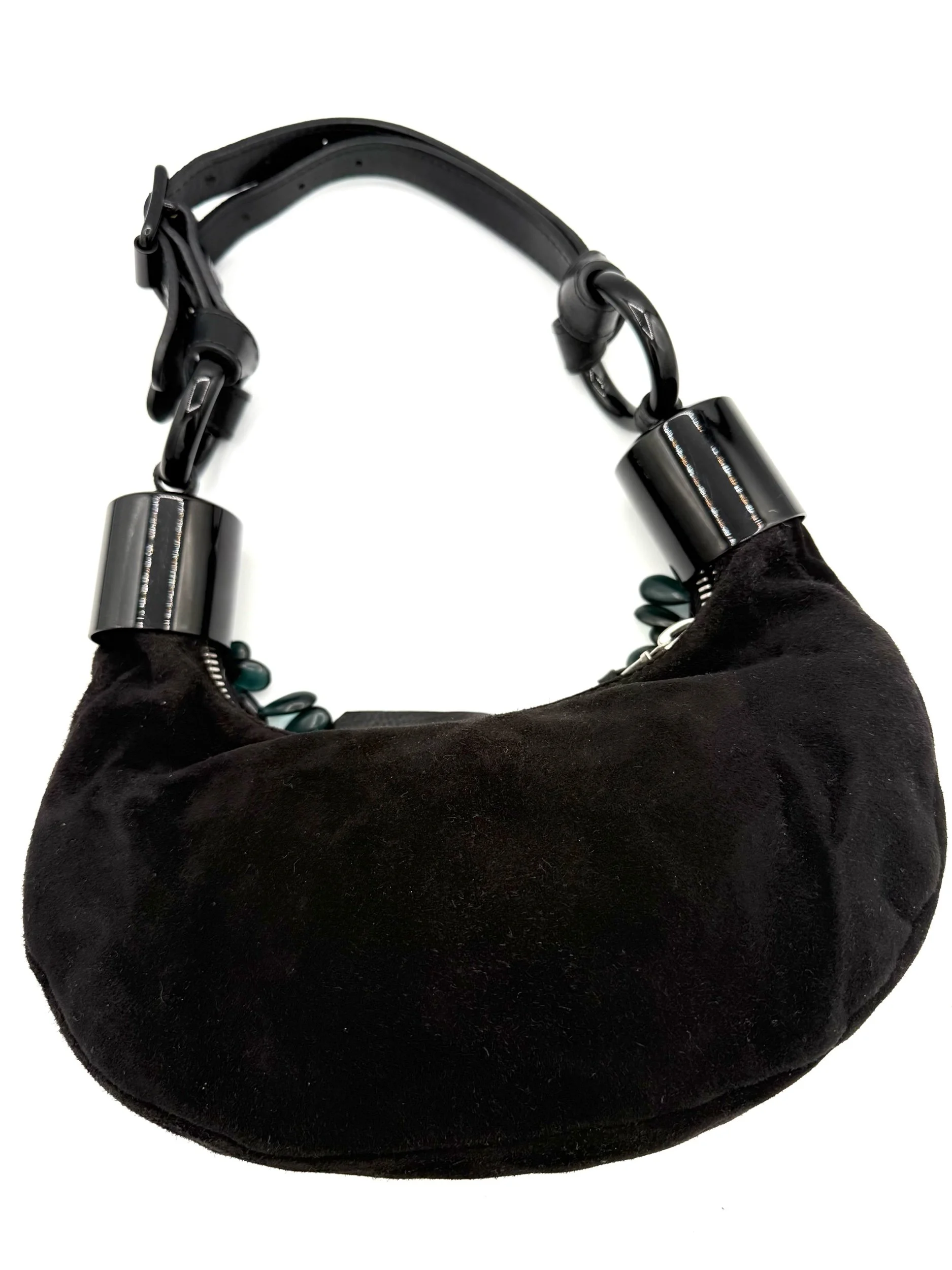 Chloe Black Beaded Bracelet Bag Back