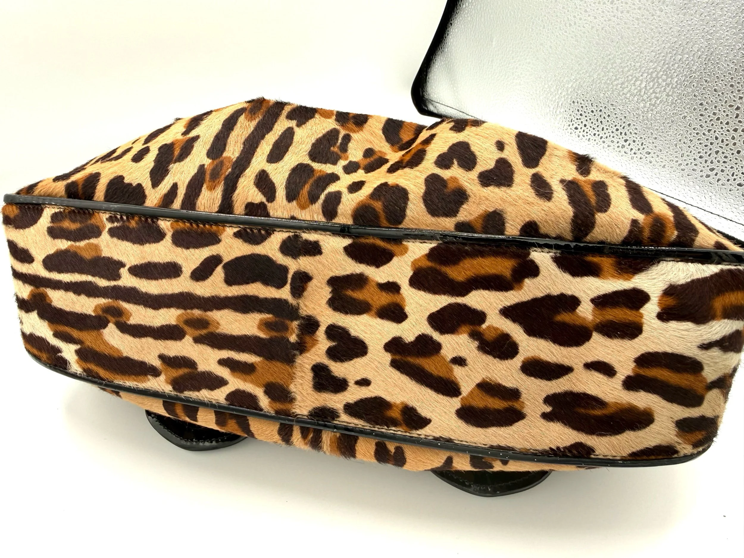 Fendi Leopard Ponyhair B Bag Bottom