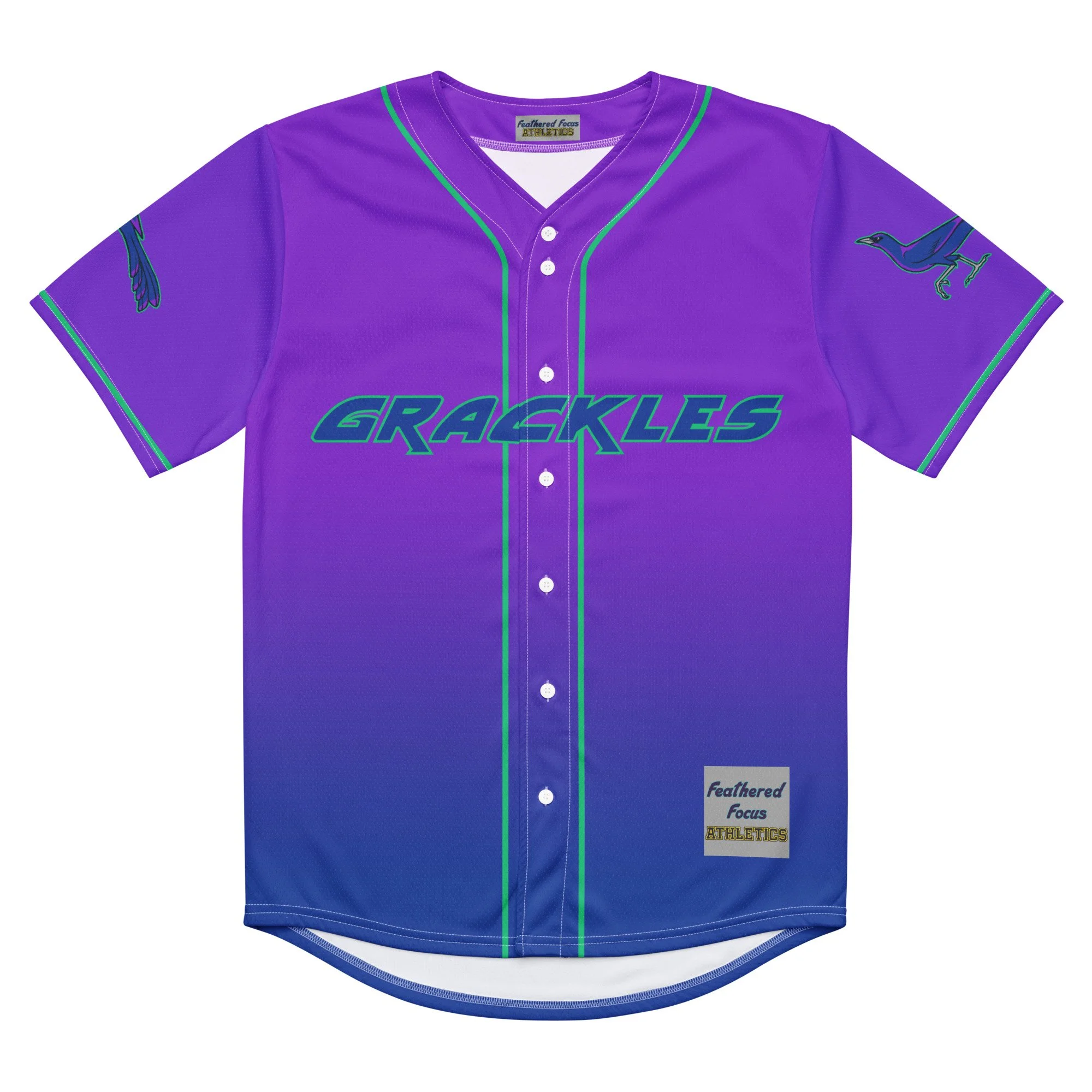Grackles Recycled baseball jersey