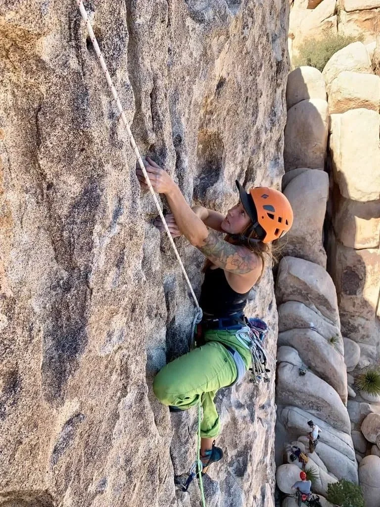 Outdoor rock climbing course with professional instruction in California