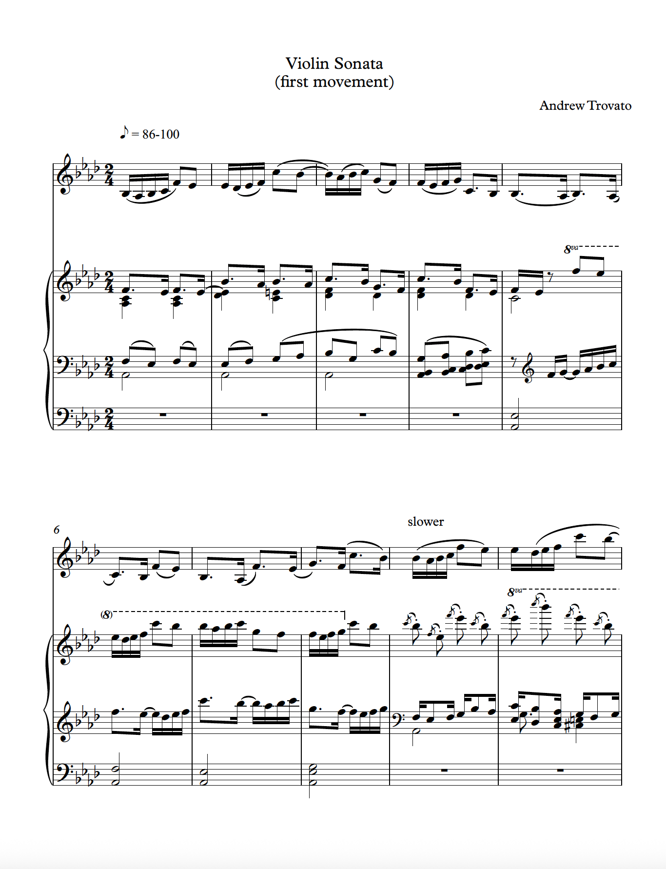 Violin Sonata 1st Movement