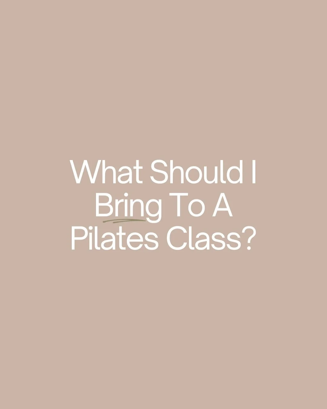 FAQ - What do I need to bring to a Pilates class? 

Swipe through for your Pilates class essentials - a few simple items can make your session so much more comfortable! 

You can find all class details and booking info via our website (link in bio) ?