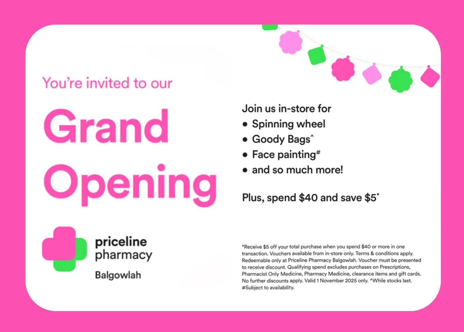 Grand Opening of Priceline Balgowlah