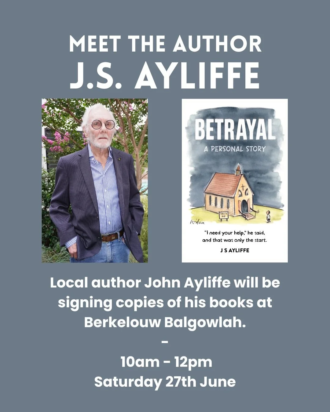 Book signing with John Ayliffe at Berkelouw Balgowlah