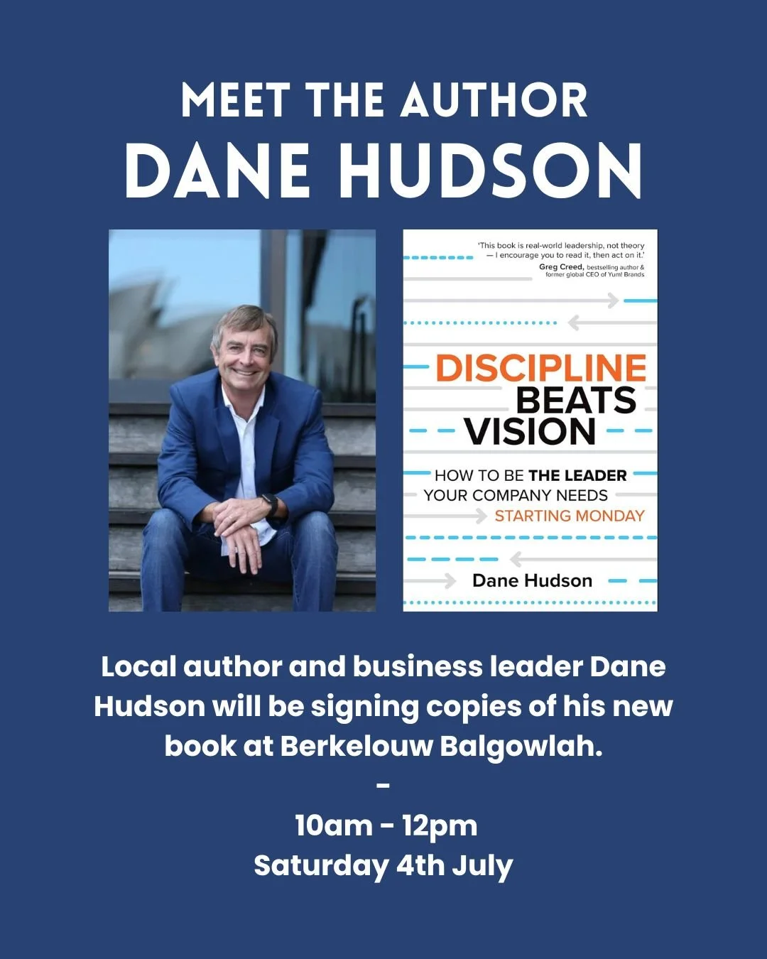 Book signing with Dane Hudson - Berkelouw Balgowlah