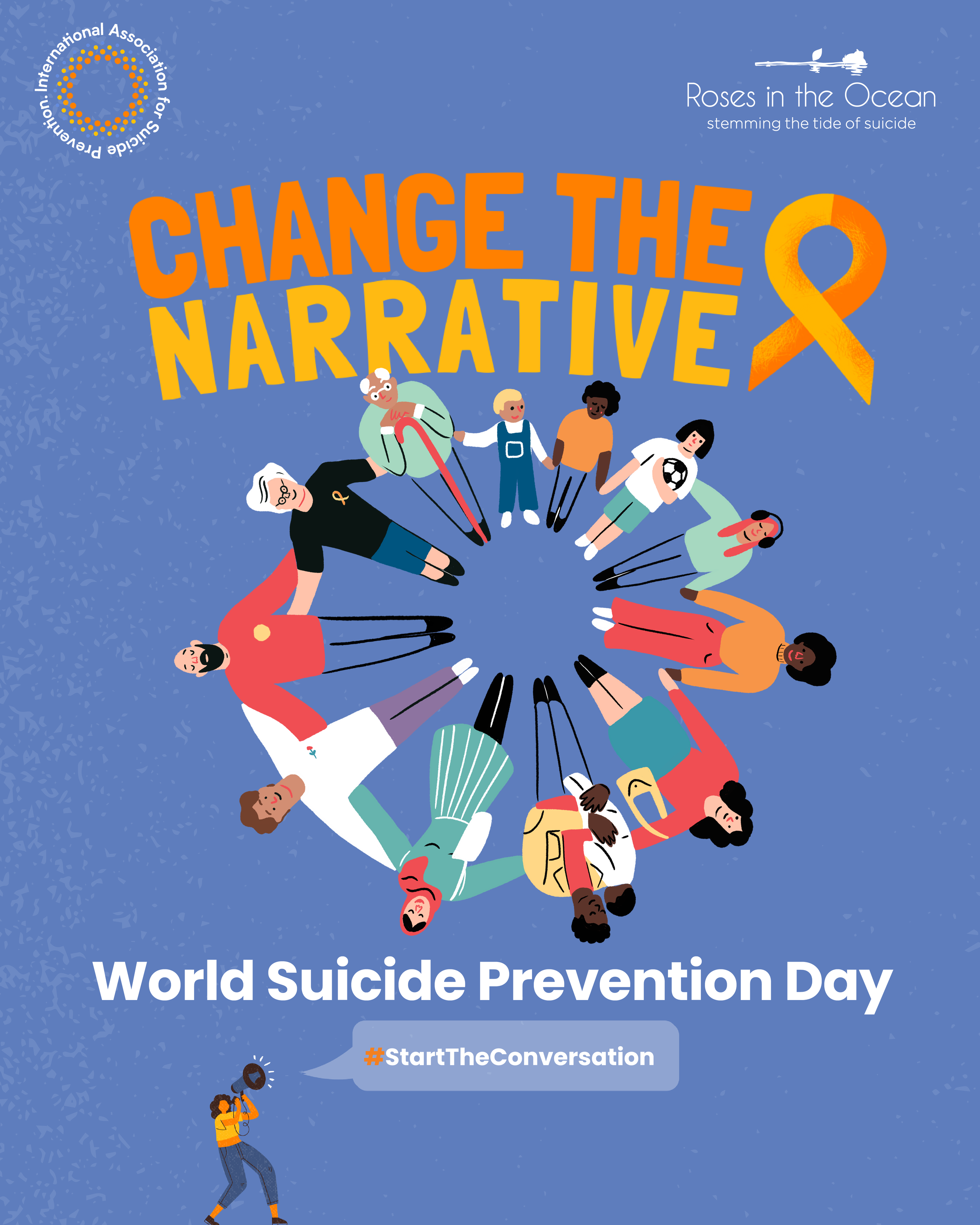 World Suicide Prevention Day with Roses in the Ocean