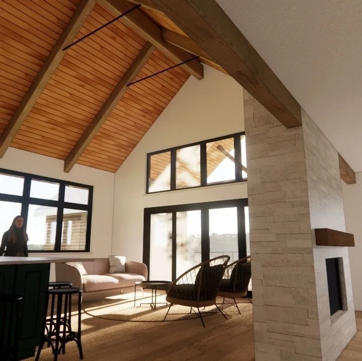 H2D&rsquo;s design team created this addition for a home in Snohomish to highlight the contrast between expansive and intimate spaces. Vaulted ceilings in the new living area introduce volume and openness, while adjacent rooms with flat ceilings prov