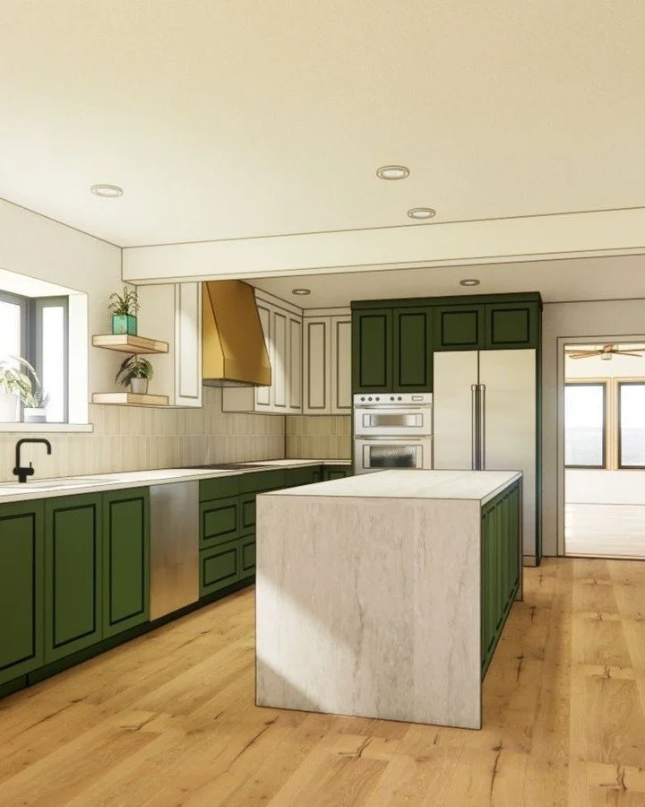 Render versus reality. 

At H2D, we believe in the power of 3d renderings. Not only do they help us solidify a design, but they also give our clients the confidence that they are getting the perfect space for them. 

The homeowners of this Edmonds, W