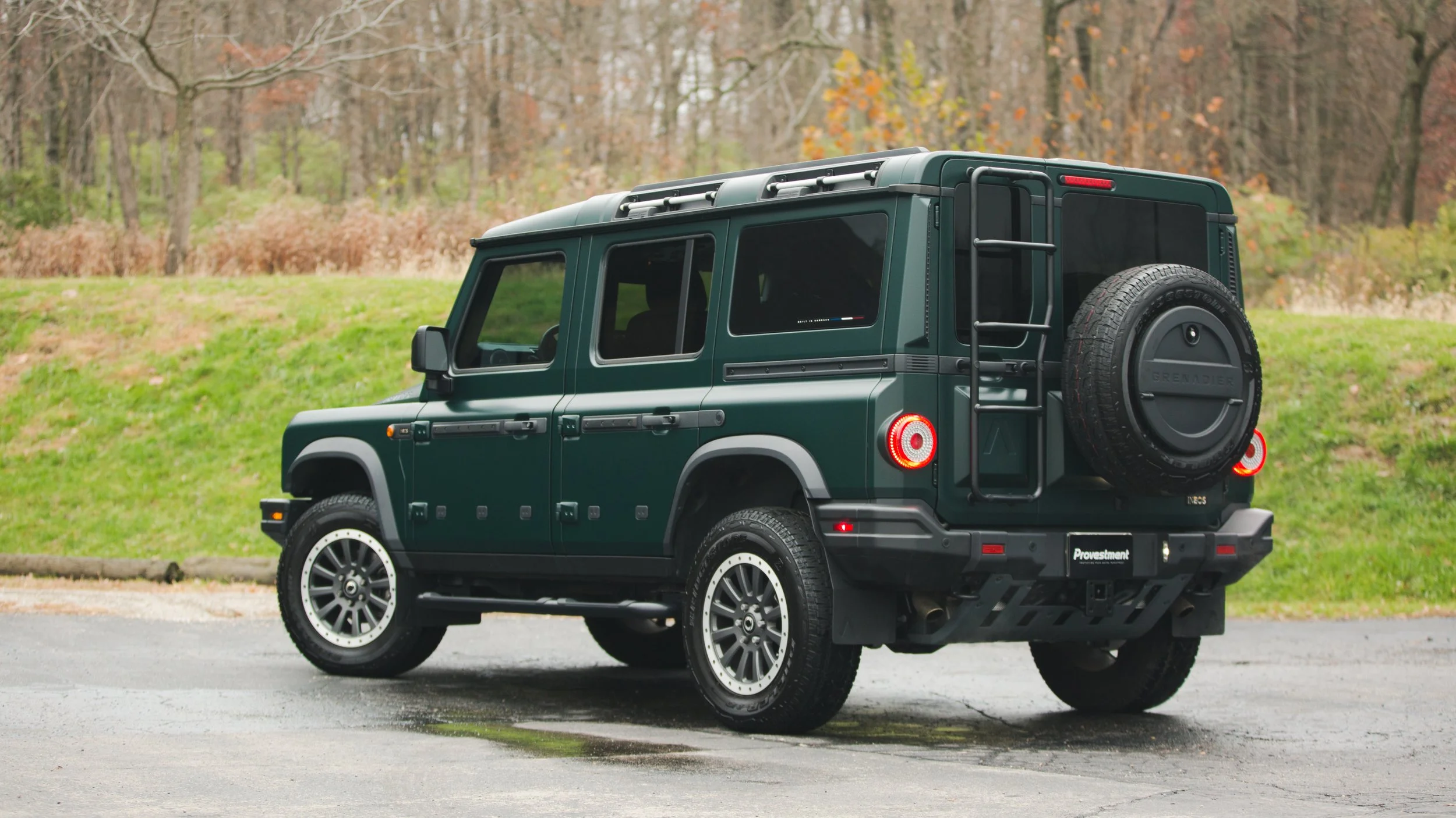 Dark green Ineos Grenadier with Pure PPF paint protection film at Provestment USA – premium protection on rugged luxury off-road vehicle

