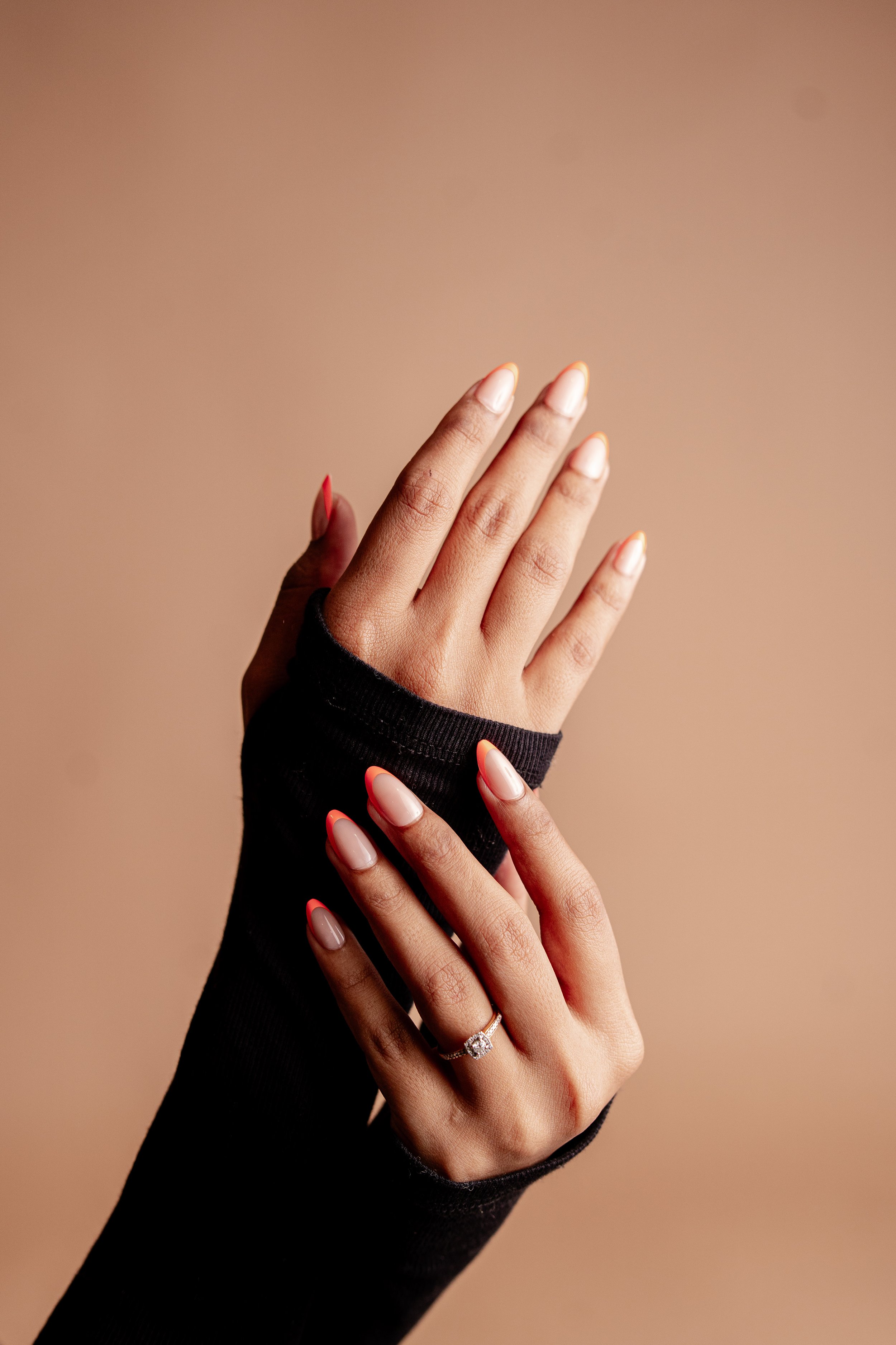 Orange French Tips (gel)