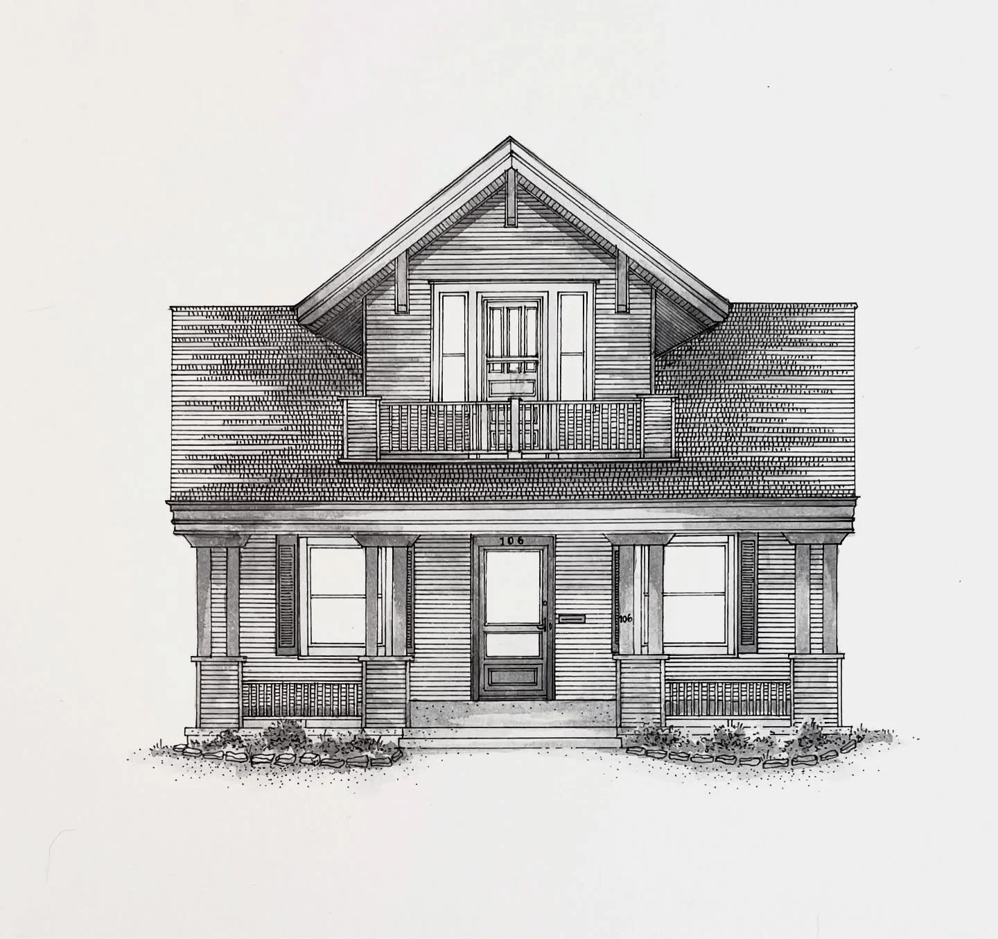 This lovely little house was commissioned for a family friend who is getting married soon and this will be there first home! As if that weren&rsquo;t sweet enough, this house is actually a kit house sold by Sears, Roebuck and Company. Now that&rsquo;