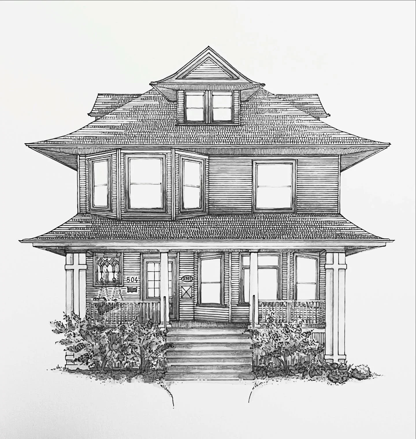 I&rsquo;m so excited to share the first of three new illustrations with you! This is charming American Four Square is located in the Gunderson Historic District here in Oak Park. Stay tuned for the next two illustrations&hellip; coming soon!

#homesb