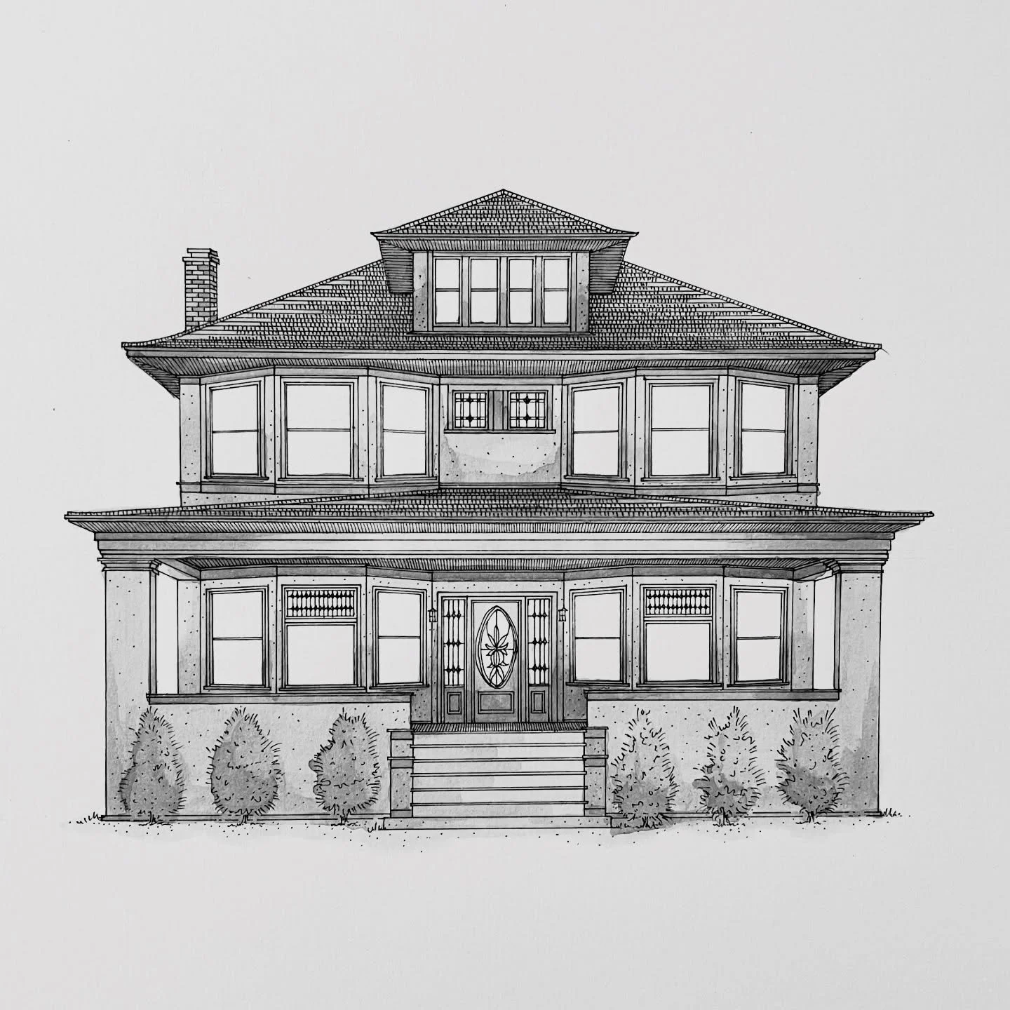 Oh I love this time of year! Making special illustrations as Christmas gifts is my favorite! It gives me a warm glow to draw each one and see the look on people&rsquo;s faces when they see their house as an illustration for the first time &hearts;️✨
