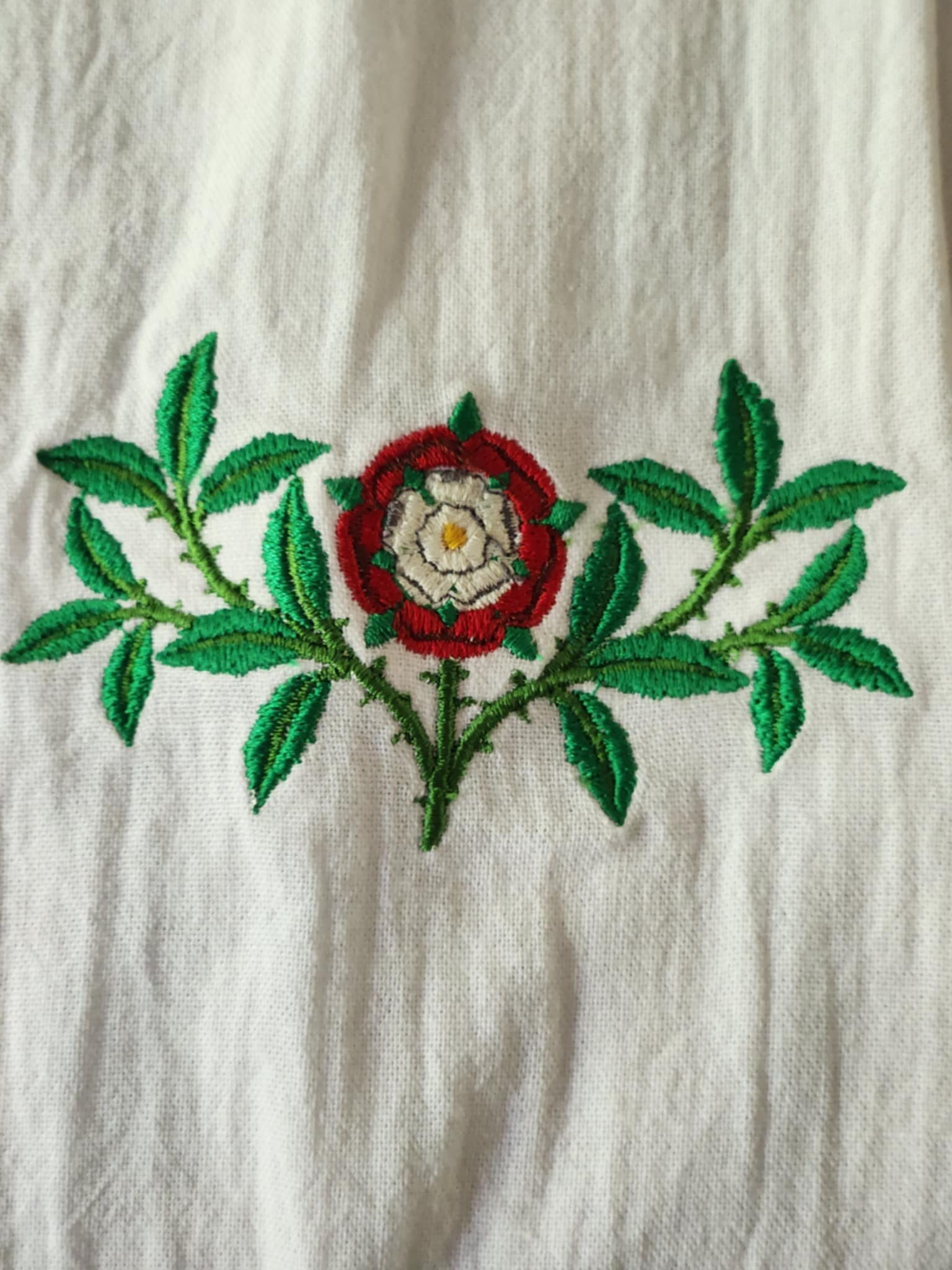 Tudor Rose Flour Sack Tea Towel