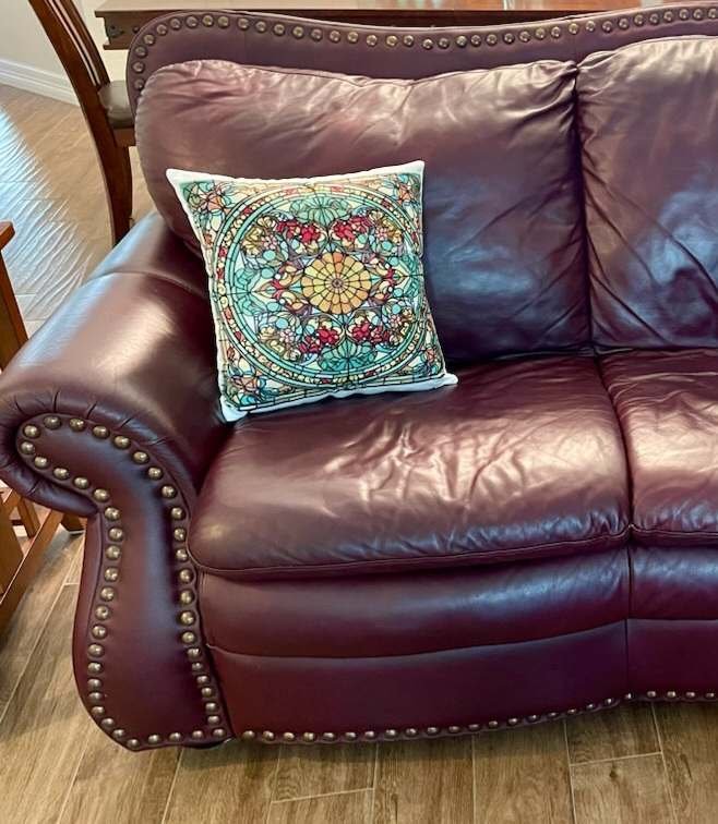 Stained Glass Throw Pillow Cover