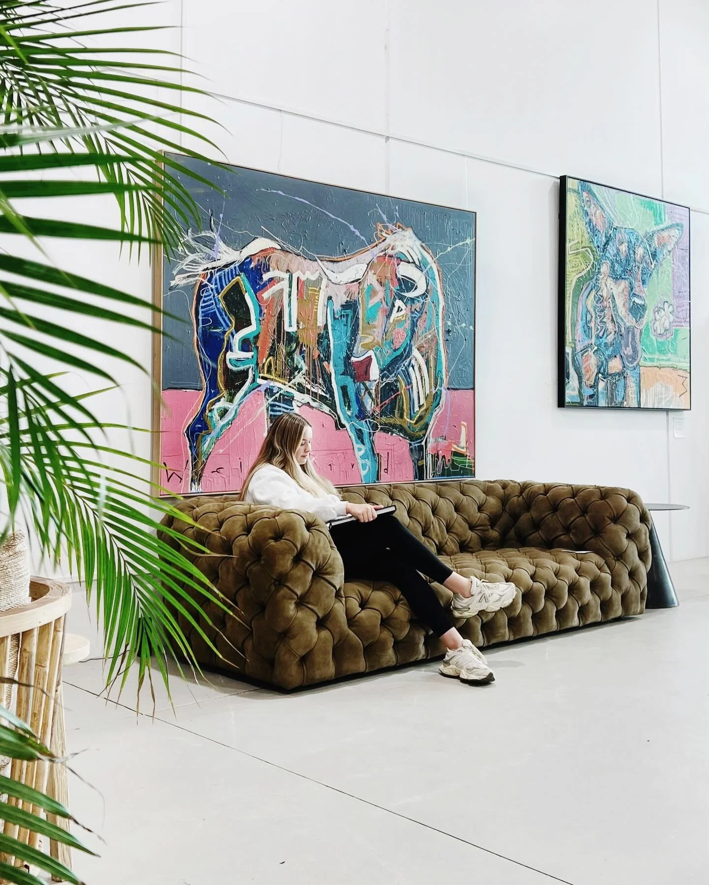 If you haven&rsquo;t already spotted these gorgeous pieces by @aidan_weichard_art 🎨👨&zwj;🎨 .. here&rsquo;s your sneak peak 💌
We love our space to feel like an ever evolving gallery 🌼

#artinspo #artistsoninstagram #creativecommunity #artoftheday